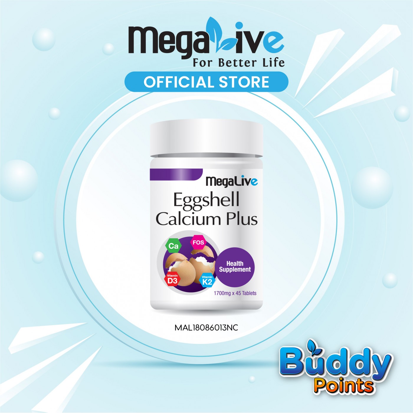 MegaLive Eggshell Calcium Plus